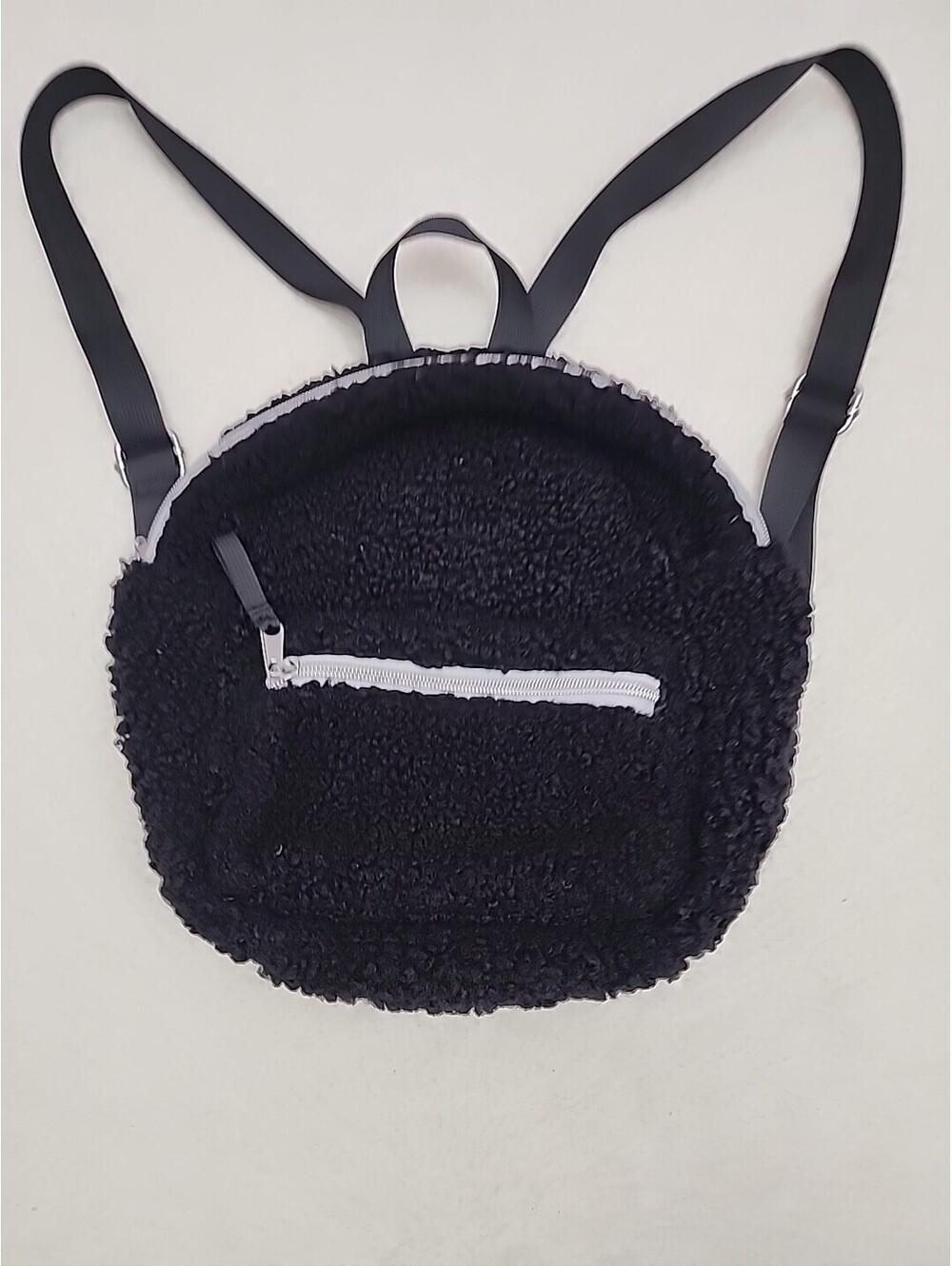 art class Sherpa Fleece Mini Backpack Black Faux Shearling Plush Kids TAK3222